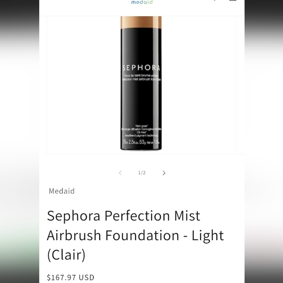 - Sephora Perfection Mist Foundation Clair light - Picture 2 of 3